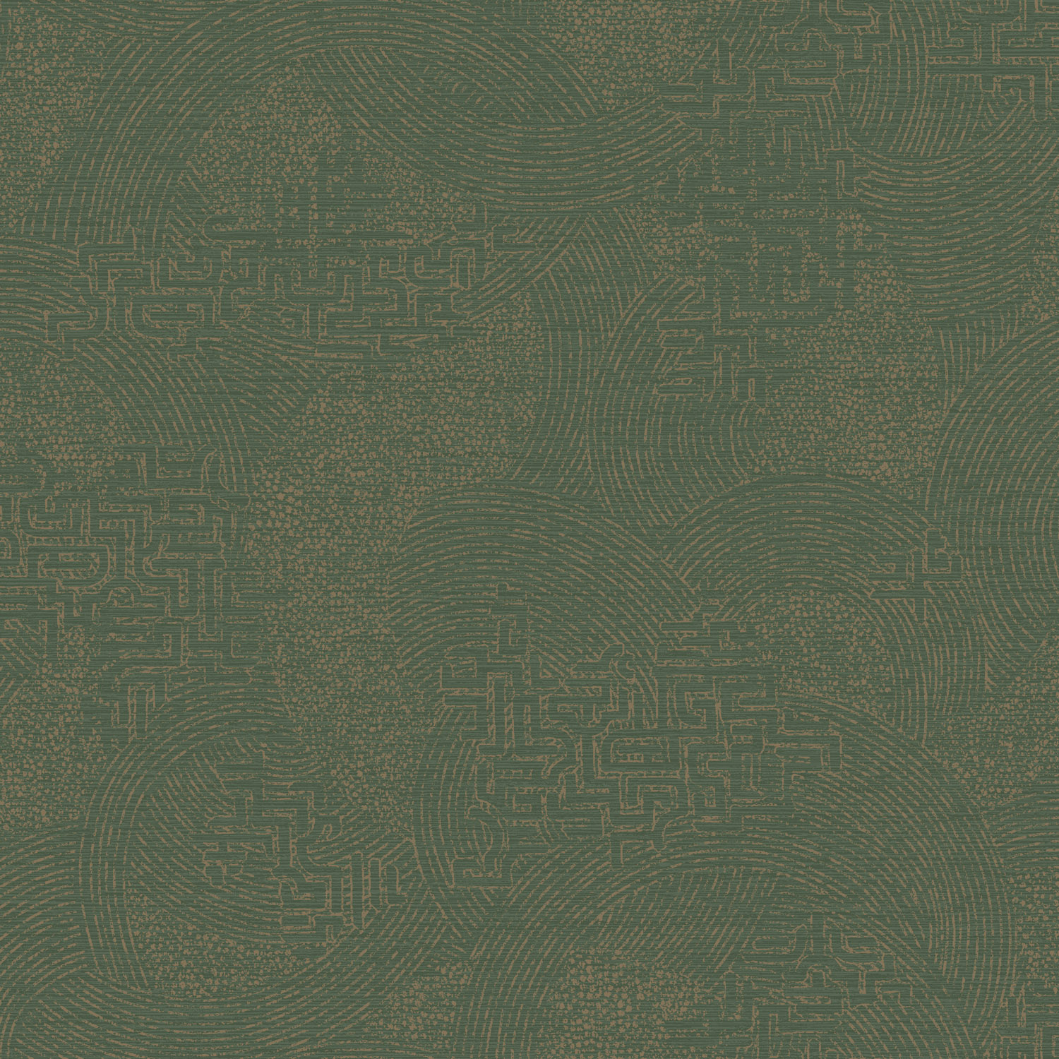 Dutch Wallcoverings Sahara - Richat Emerald Green - Groen