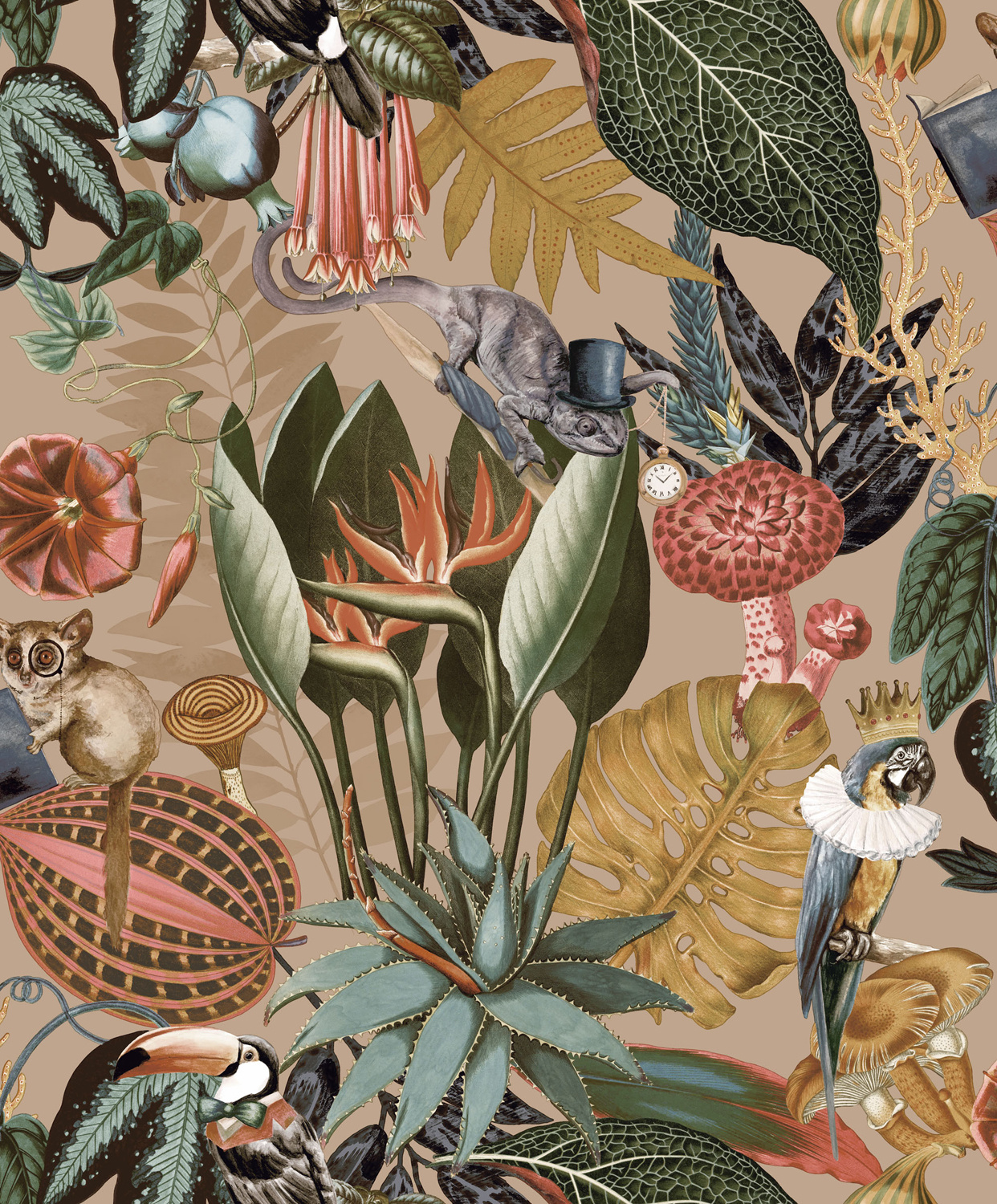 Dutch Wallcoverings Arboretum - Reverie Gold - Multi