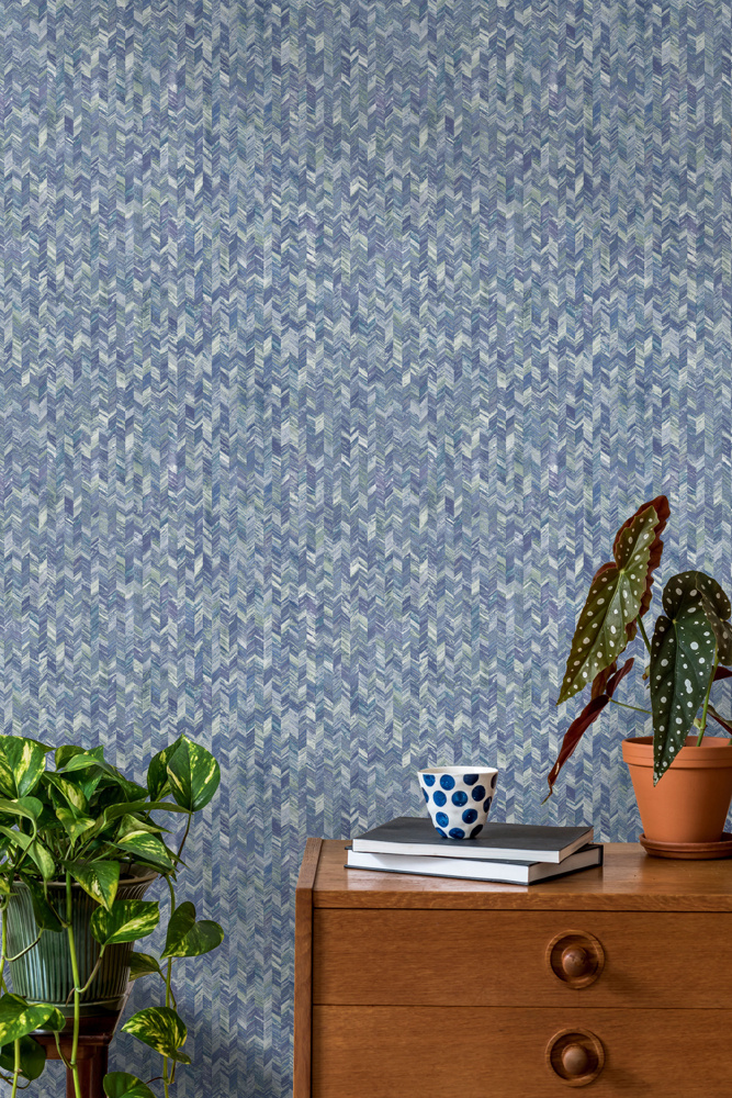 Dutch Wallcoverings Amazonia - Saram Texture Navy - Blauw