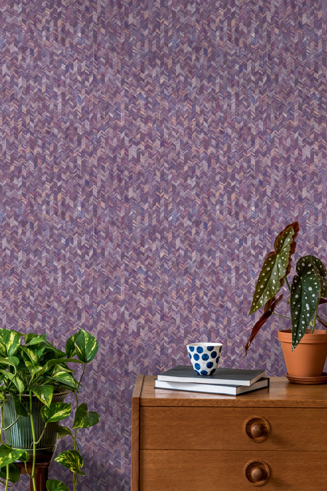 Dutch Wallcoverings Amazonia - Saram Texture Berry - Paars