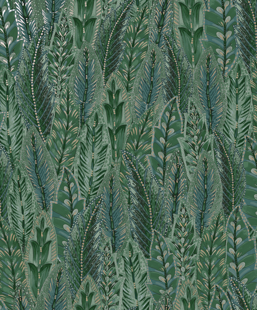 Dutch Wallcoverings Amazonia - Amherst Green - Groen