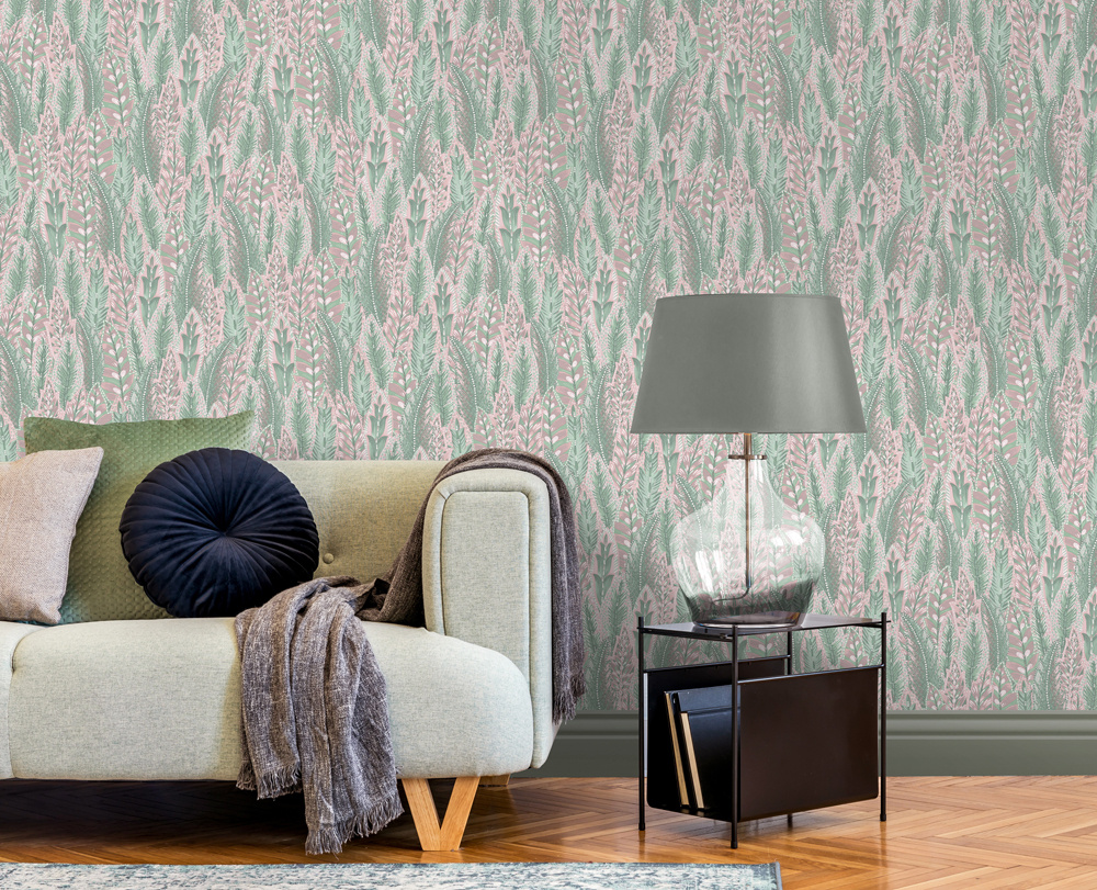 Dutch Wallcoverings Amazonia - Amherst Pink - Multicolor