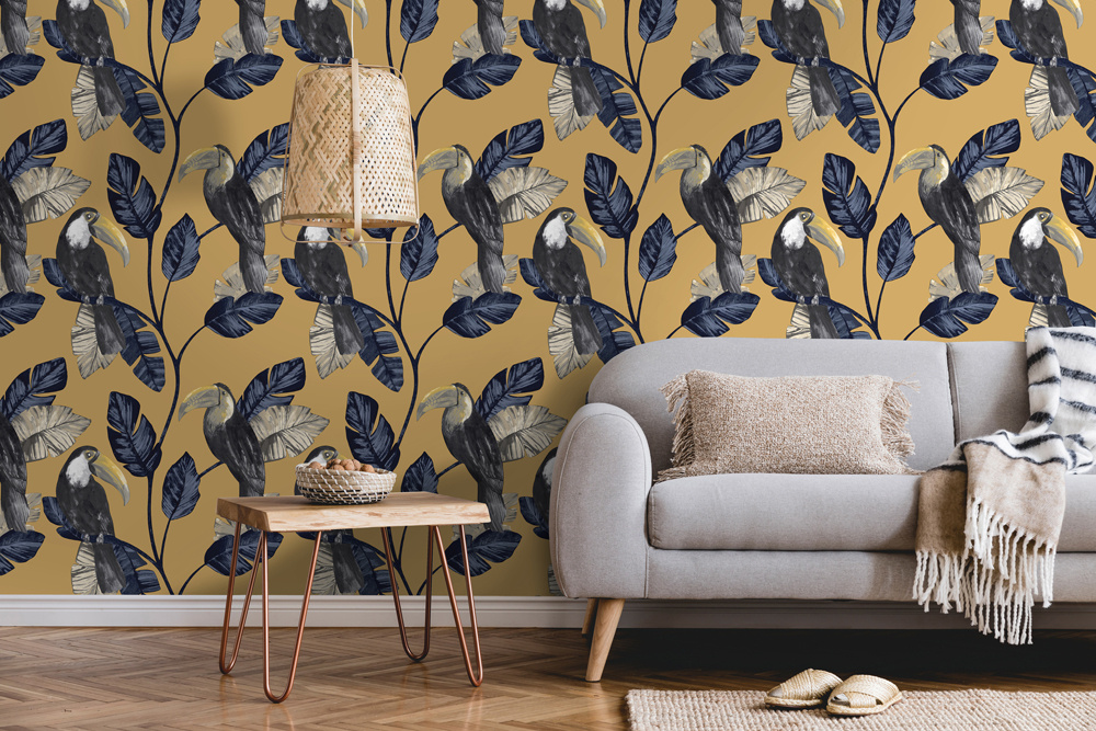 Dutch Wallcoverings Amazonia - Tiki Ochre - Oker