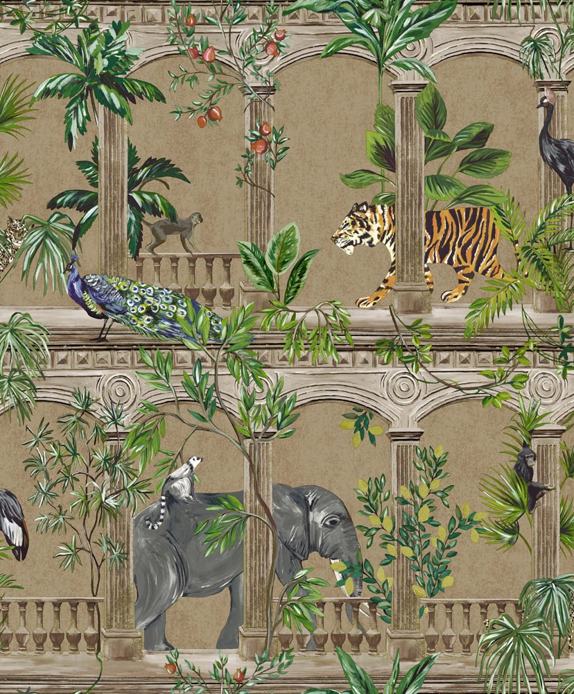 Dutch Wallcoverings Cascading Gardens - Petra - Gold