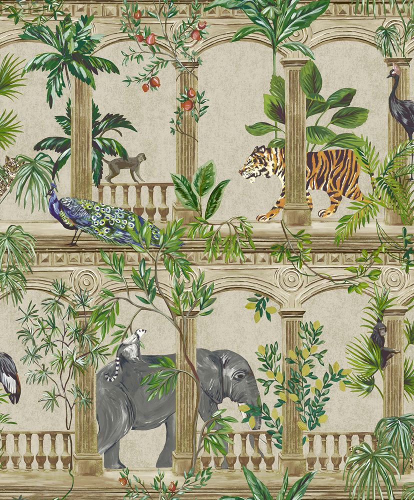 Dutch Wallcoverings Cascading Gardens - Petra - Beige