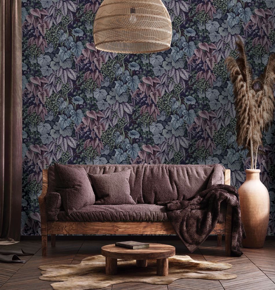 Dutch Wallcoverings Cascading Gardens - Cascading Garden - Plum