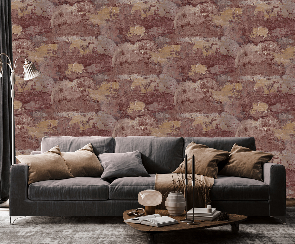 Dutch Wallcoverings Cascading Gardens - Elgon - Burgundy