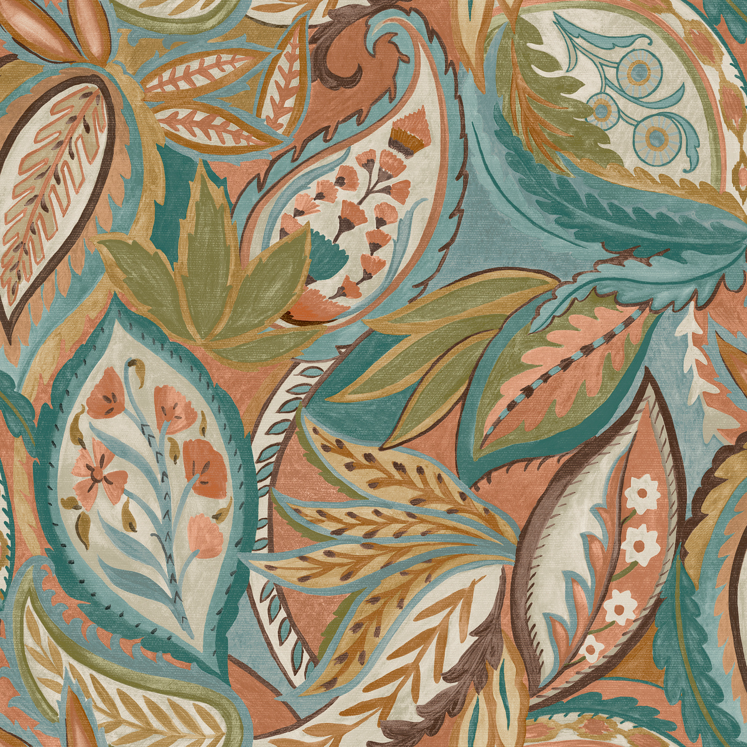 Dutch Wallcoverings Xanadu - Amaira Orange