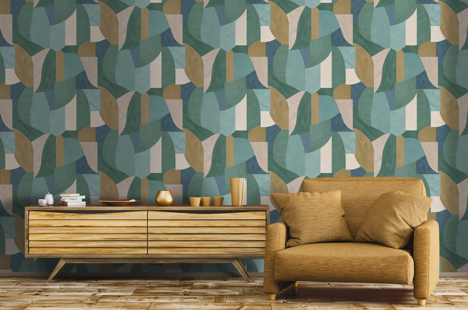 Dutch Wallcoverings Xanadu - Ennedi Teal