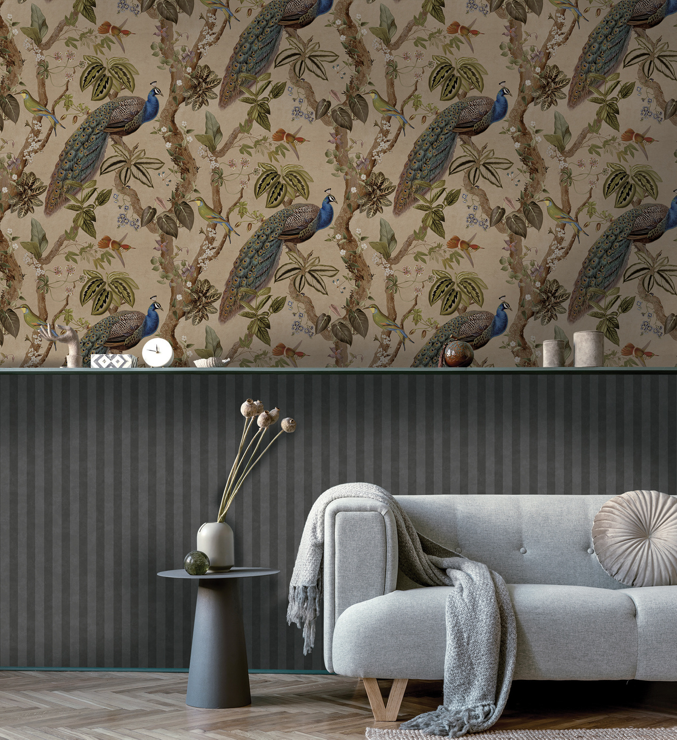 Dutch Wallcoverings Arboretum - Cassia Taupe - Multi