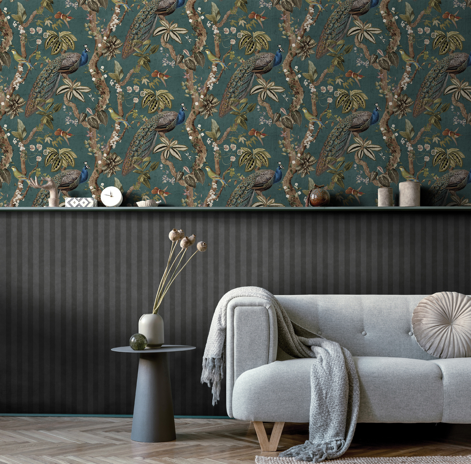 Dutch Wallcoverings Arboretum - Cassia Aqua - Multi