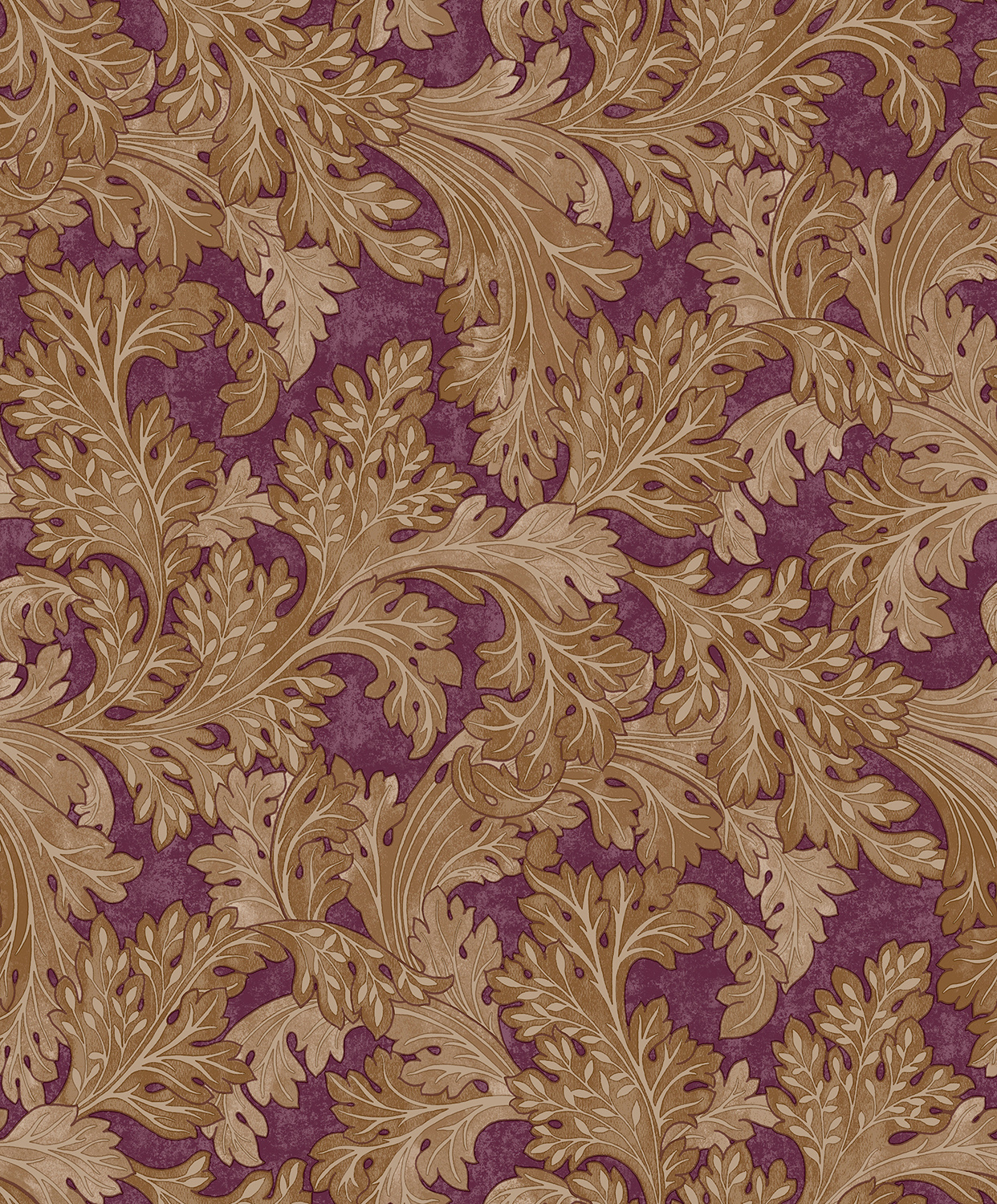 Dutch Wallcoverings Arboretum - Forenza Berry - Bordeaux/Bruin