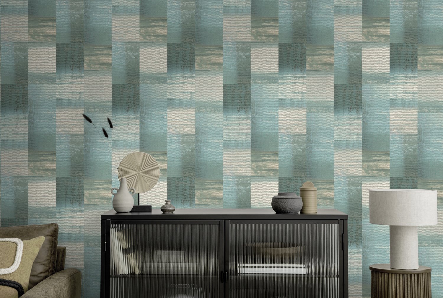 Dutch Wallcoverings Khalili - Aokari Bead Blue - Blauw