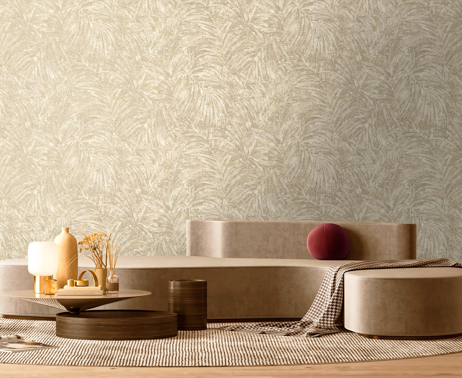 Dutch Wallcoverings Sahara - Pindo Ivory Beads - Beige