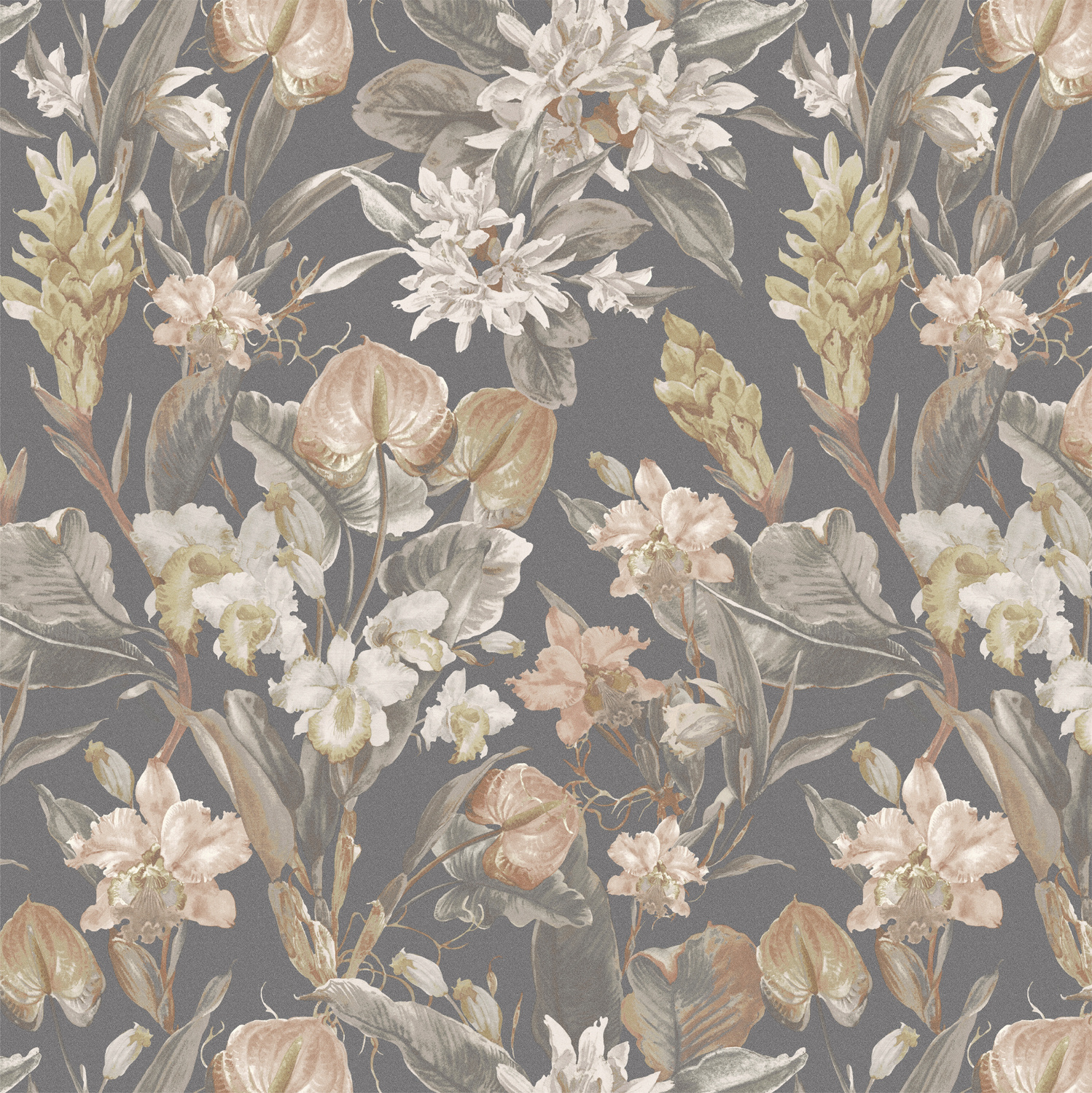 Dutch Wallcoverings Bellagio - Florence Graphite Bloom