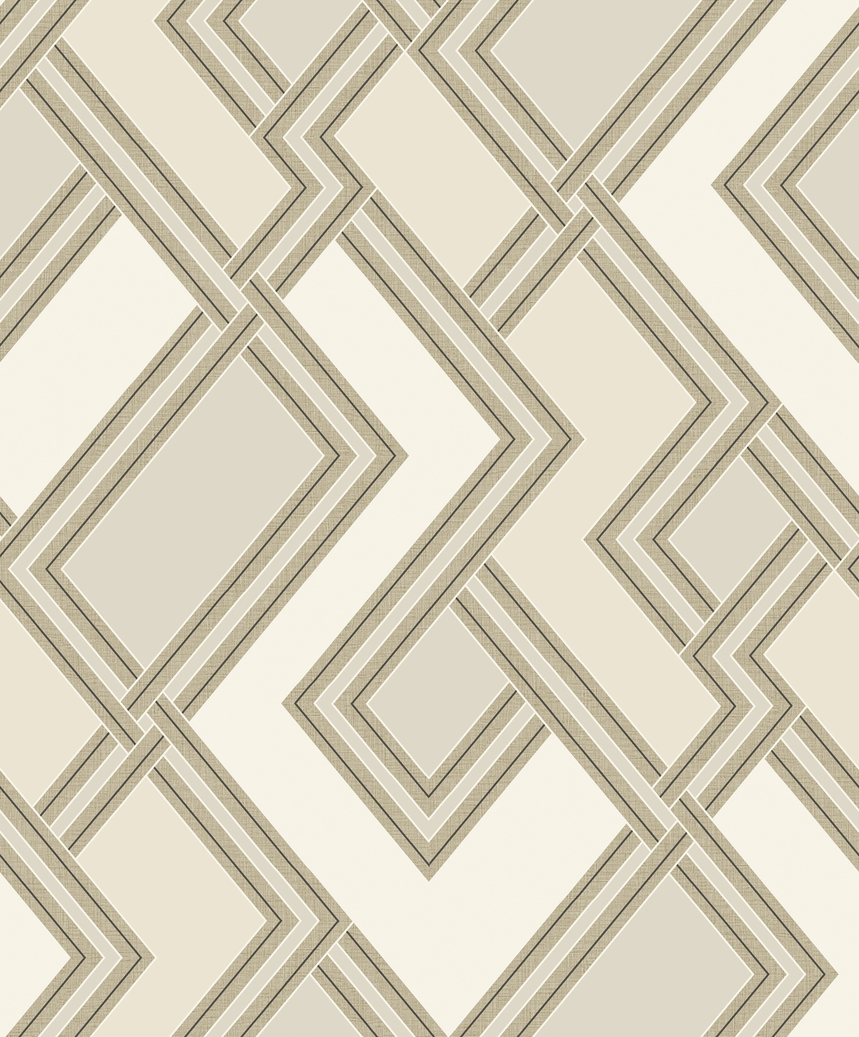 Dutch Wallcoverings Asperia - Fabric Geo - Creme/Goud