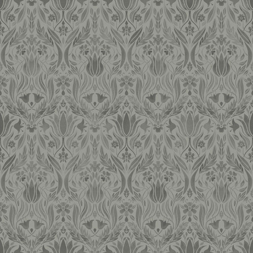 Dutch Wallcoverings Blomstermala - Ludvig D. Grey - Grijs