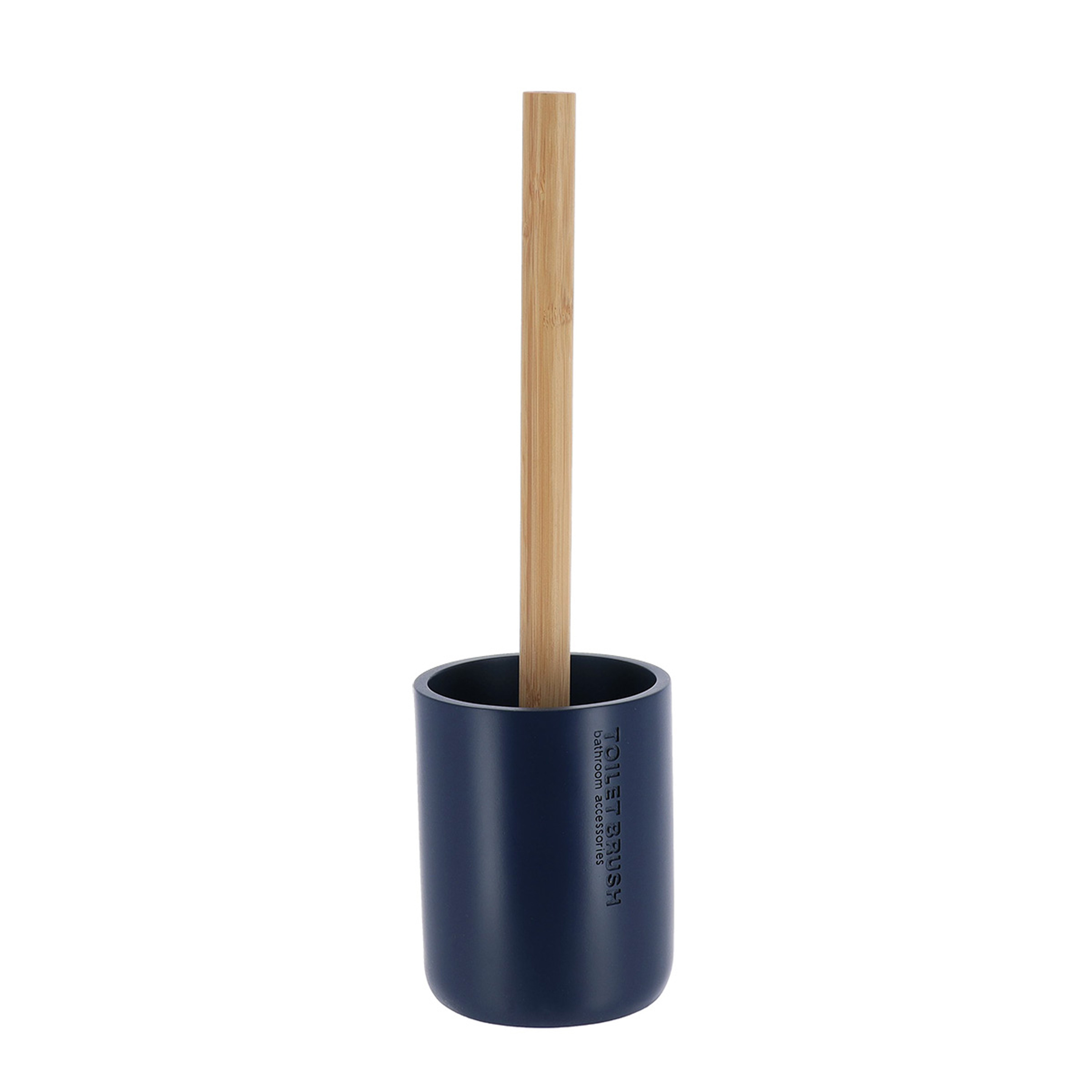 Tendance WC borstel met houder 102 series - blauw - bamboe - 37cm -