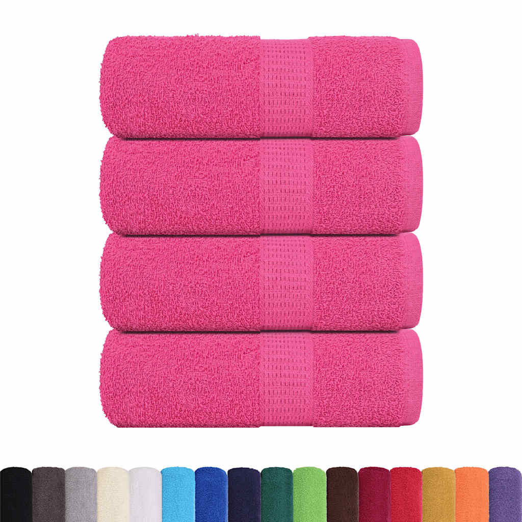 vidaXL Gastendoekjes 4 st 30x50 cm 360 g/m² 100% katoen roze