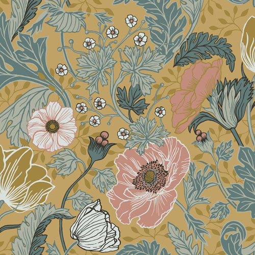 Dutch Wallcoverings Apelviken - Anemone Yellow - Geel