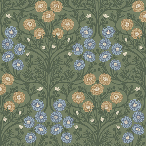 Dutch Wallcoverings Ekbacka - Bellis Green - Groen