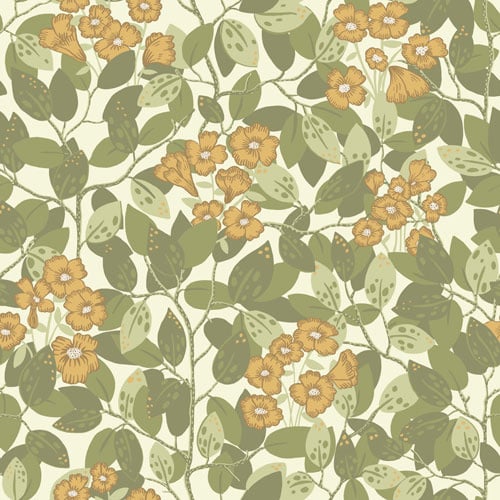 Dutch Wallcoverings Lina - Henni Light Green - Groen