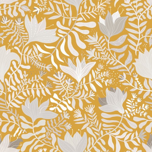 Dutch Wallcoverings Lina - Brita Yellow - Geel