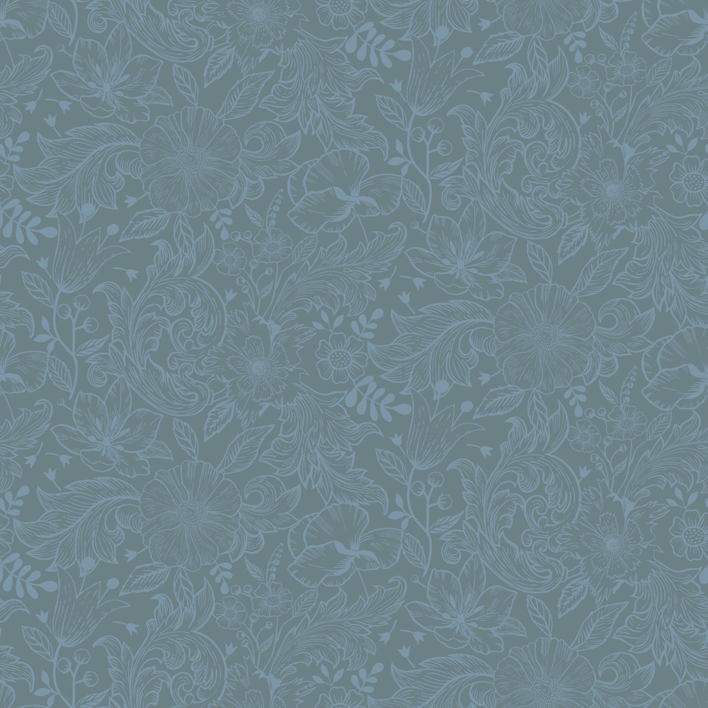 Dutch Wallcoverings Angas - Wilma Blue - Blauw