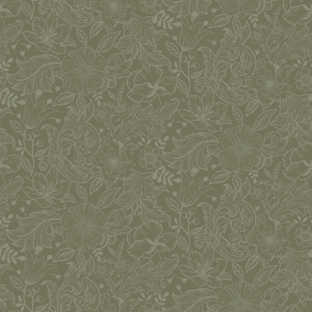 Dutch Wallcoverings Angas - Wilma Green - Groen