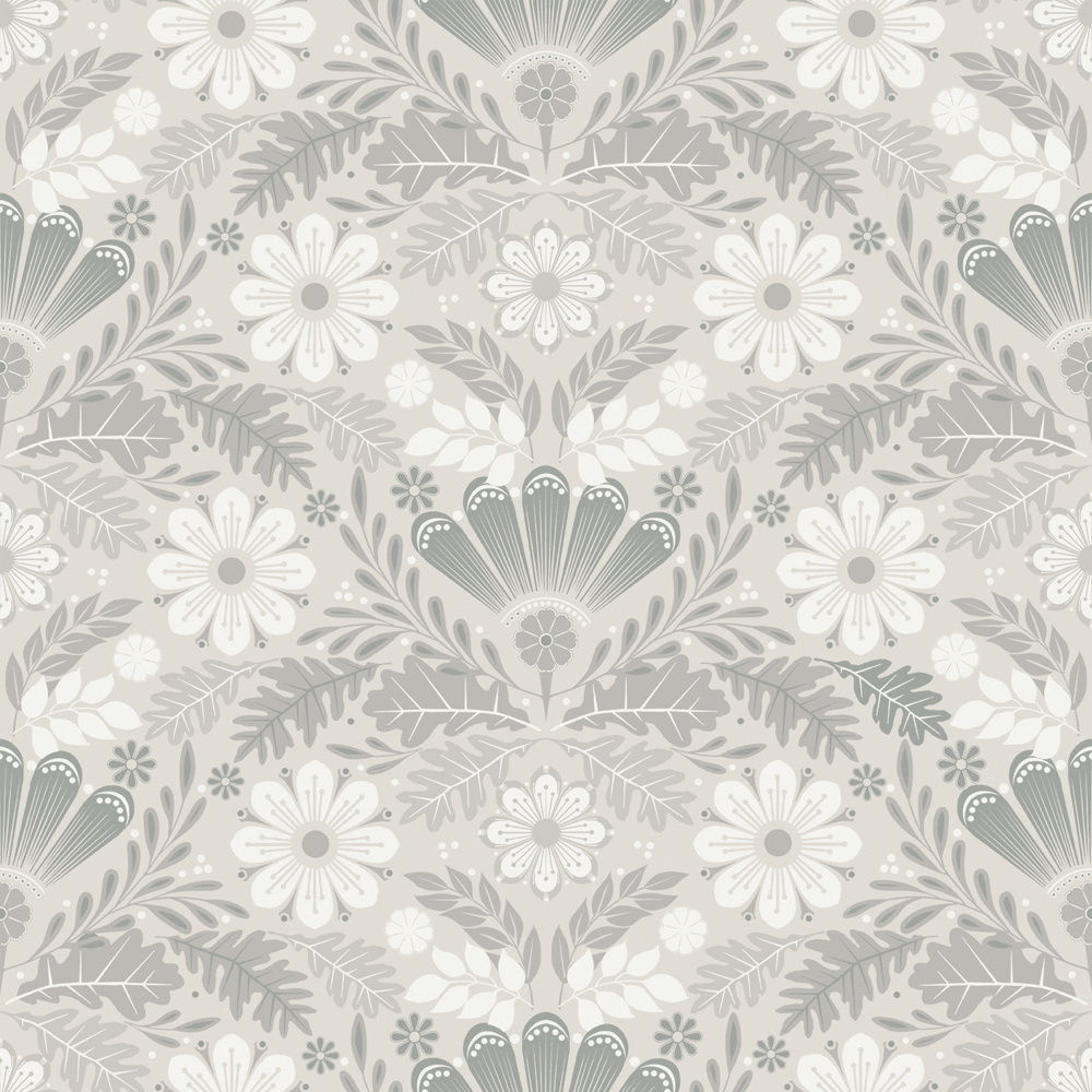 Dutch Wallcoverings Sunnano - Klockrike White - Wit