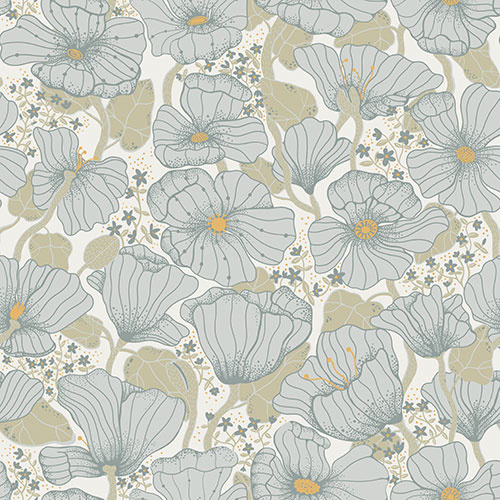 Dutch Wallcoverings Lina II - Matilda Blue - Blauw