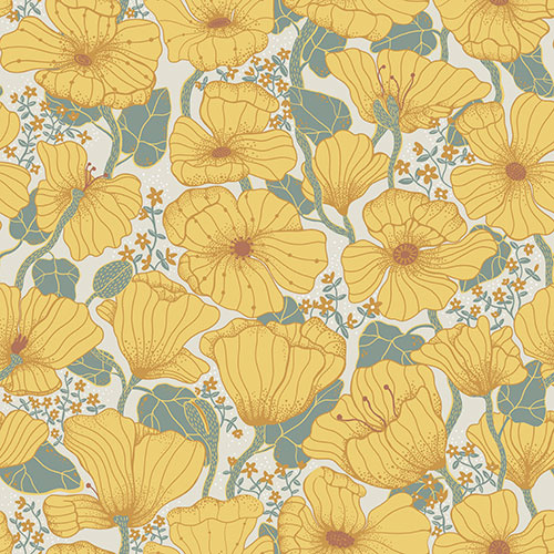 Dutch Wallcoverings Lina II - Matilda Yellow - Geel