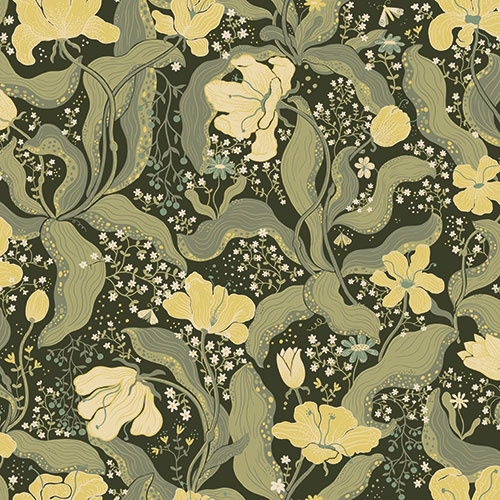 Dutch Wallcoverings Lina II - Bodri Green - Groen