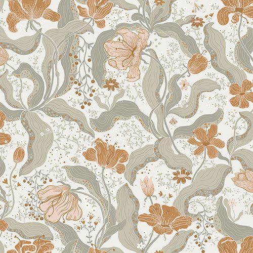 Dutch Wallcoverings Lina II - Bodri Grey - Grijs