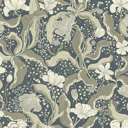 Dutch Wallcoverings Lina II - Bodri Bluegrey - Blauwgrijs