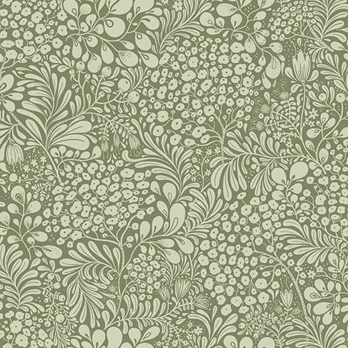 Dutch Wallcoverings Lina II - Siv Dark Green - Groen