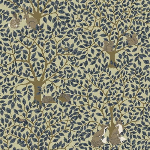 Dutch Wallcoverings Gronhaga - Per Blue - Blauw