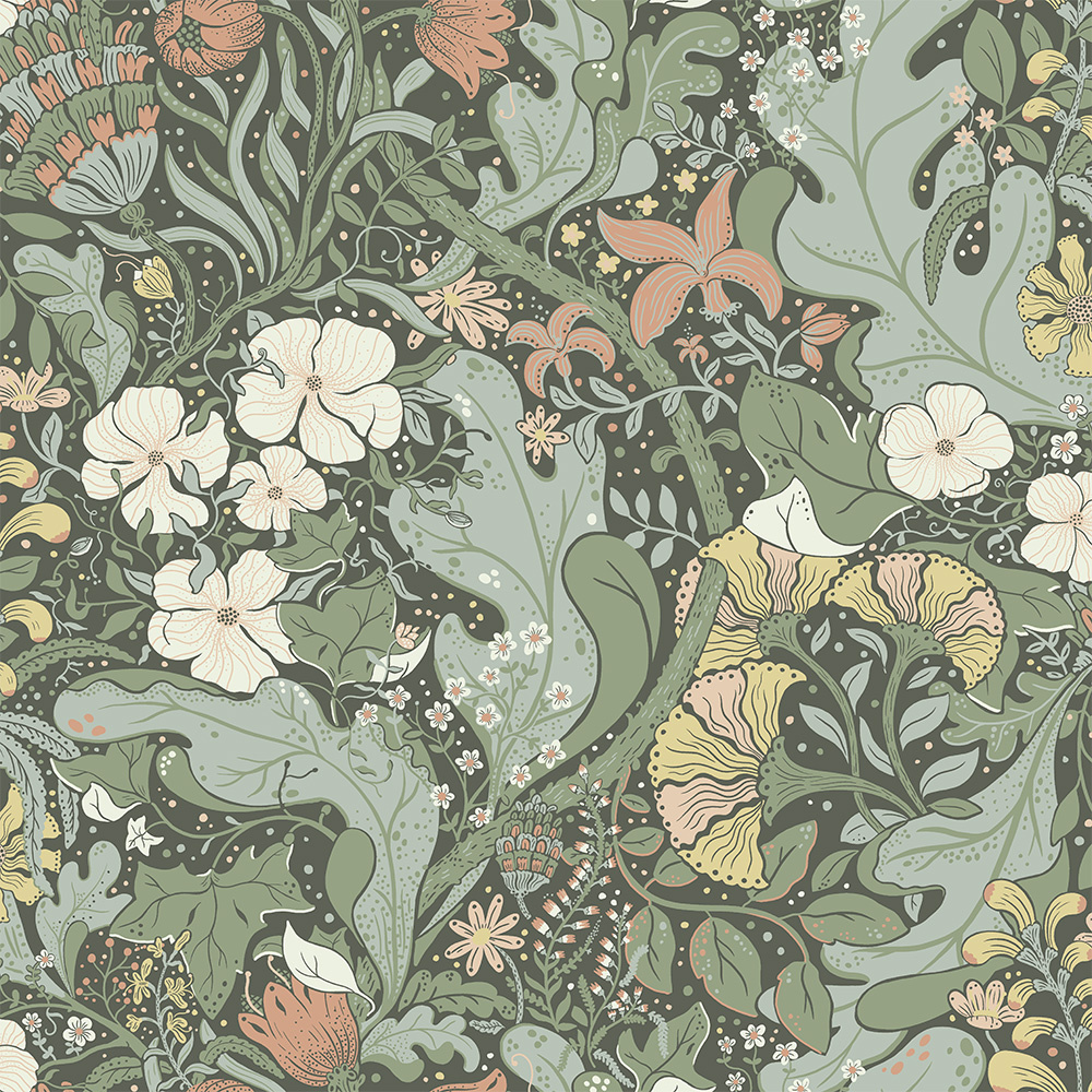 Dutch Wallcoverings Hjärterum - Elise - Groen