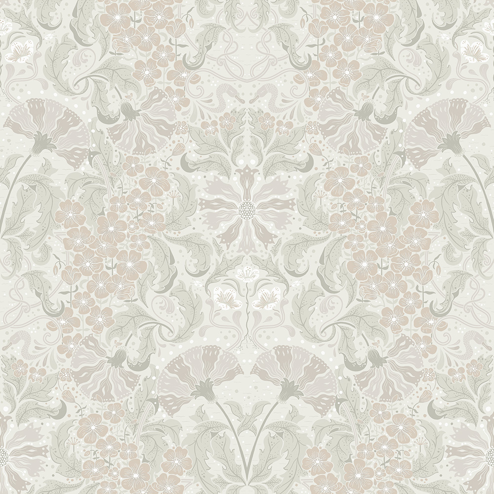 Dutch Wallcoverings Hjärterum - Öjvind - Wit