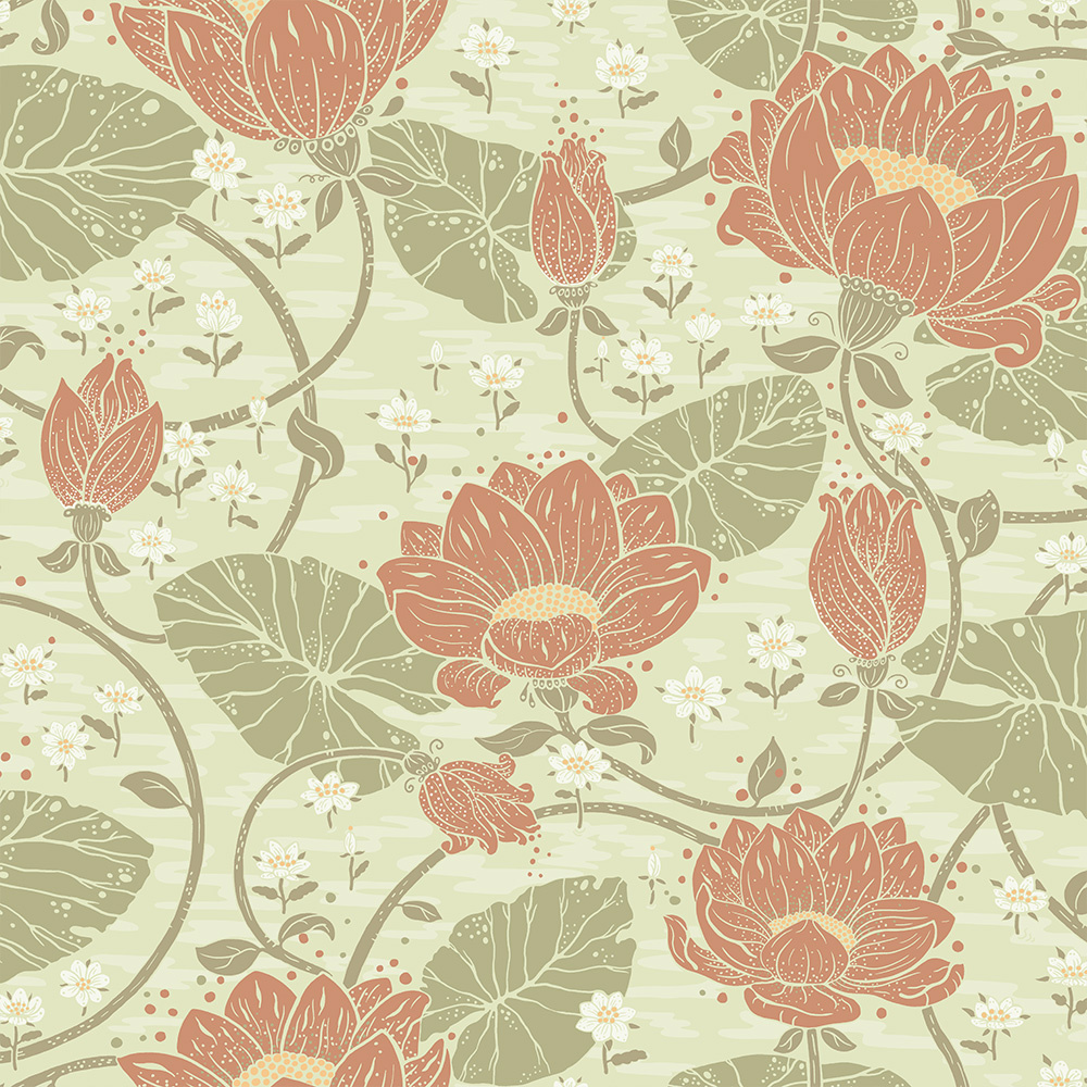 Dutch Wallcoverings Hjärterum - Eva - Lichtgroen