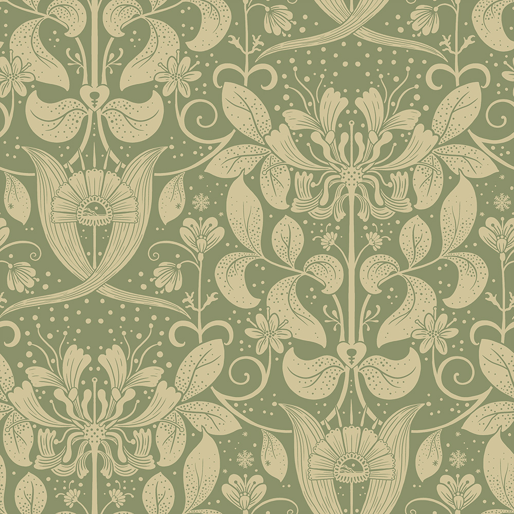 Dutch Wallcoverings Hjärterum - Berit - Groen