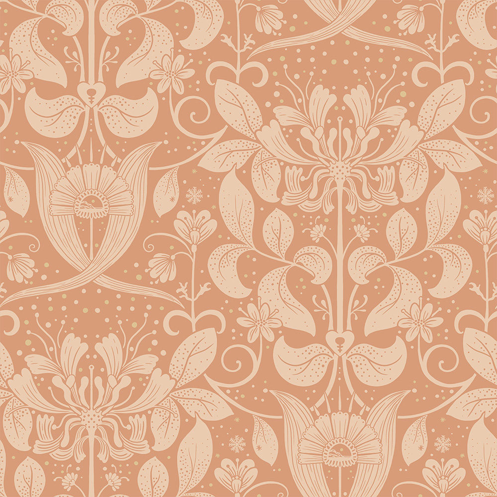 Dutch Wallcoverings Hjärterum - Berit - Coral