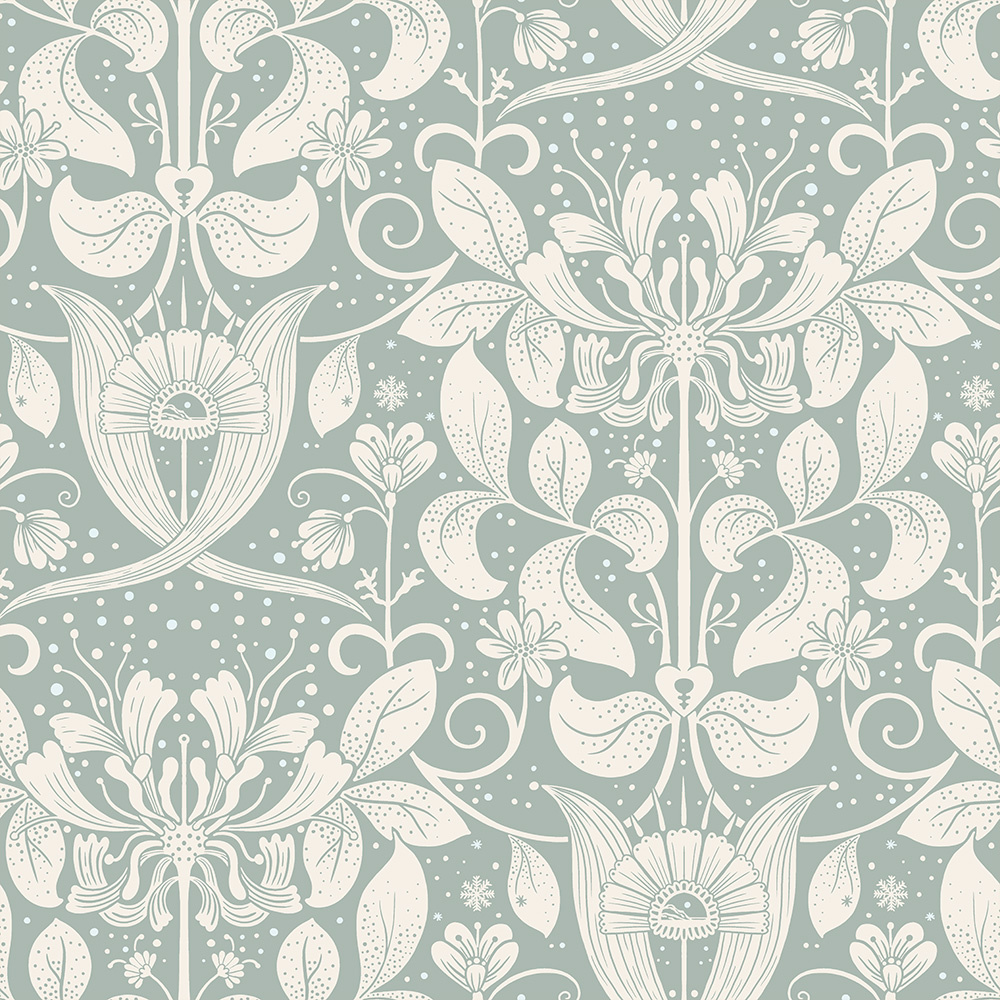 Dutch Wallcoverings Hjärterum - Berit - Lichtblauw