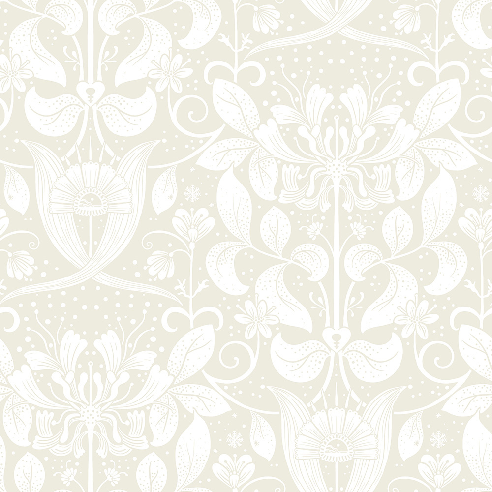 Dutch Wallcoverings Hjärterum - Berit - Wit