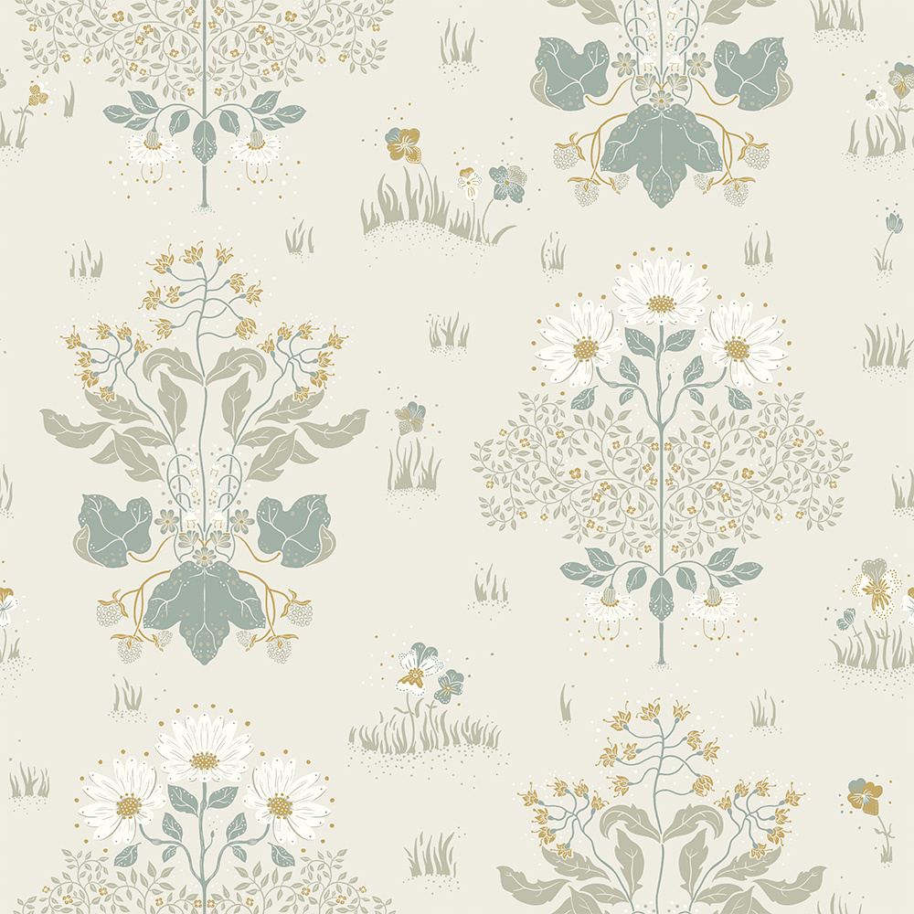 Dutch Wallcoverings Hjärterum - Edla - Wit