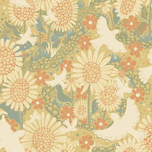 Dutch Wallcoverings Langtan - Drömma Yellow - Geel