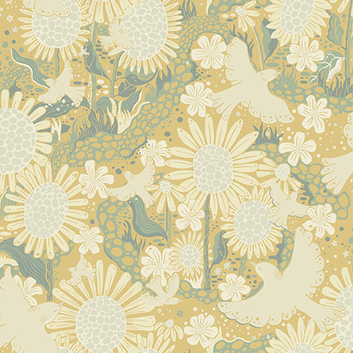 Dutch Wallcoverings Langtan - Drömma Light Yellow - Geel