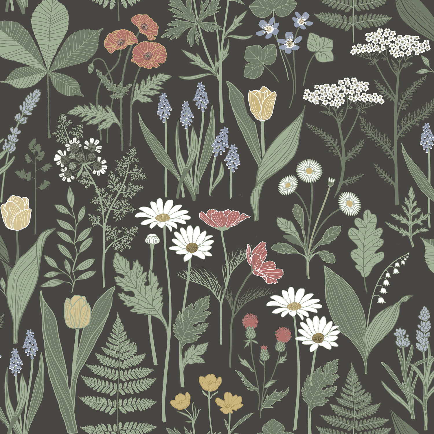 Dutch Wallcoverings Ortagard - Elsa Black - Zwart