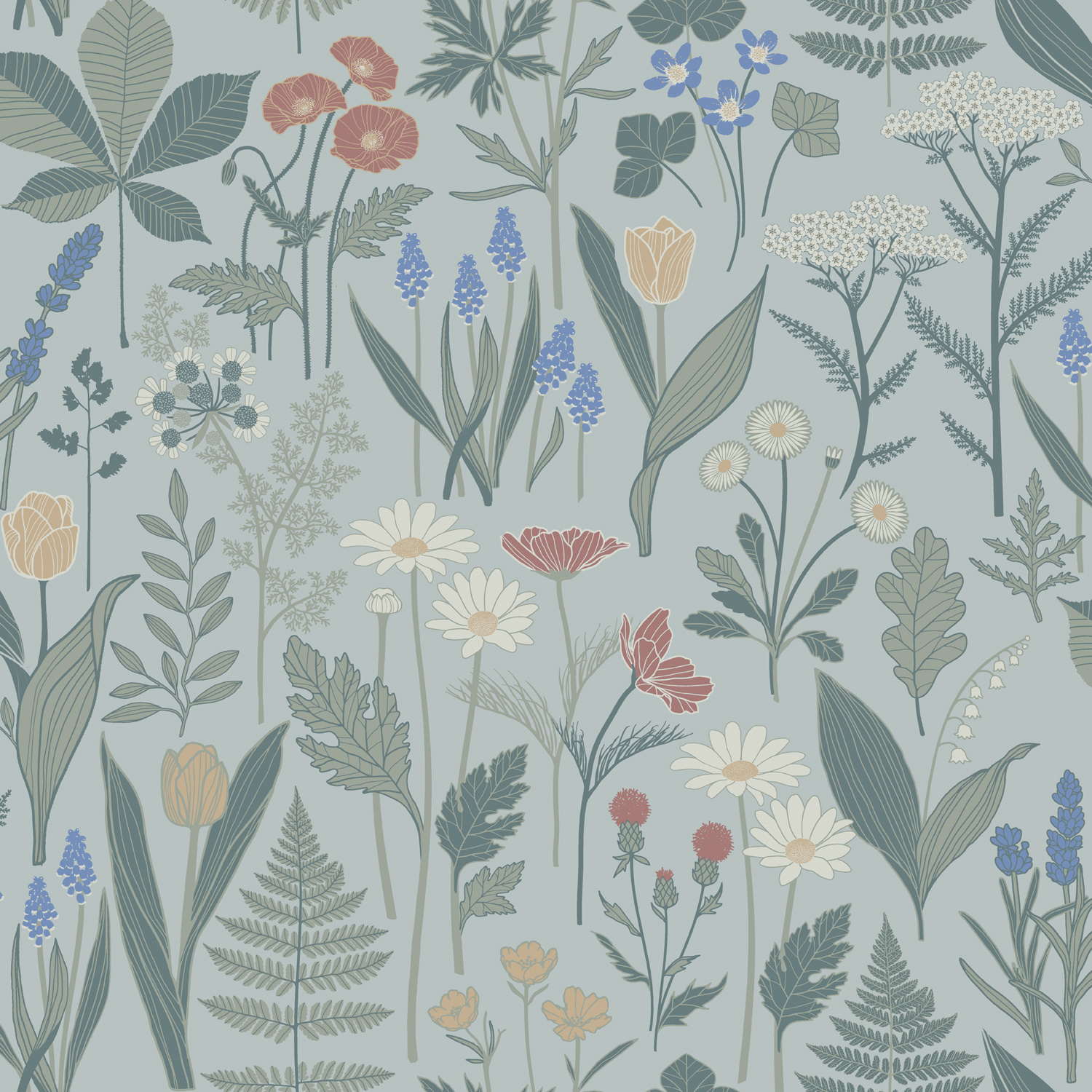 Dutch Wallcoverings Ortagard - Elsa Light Blue - Blauw