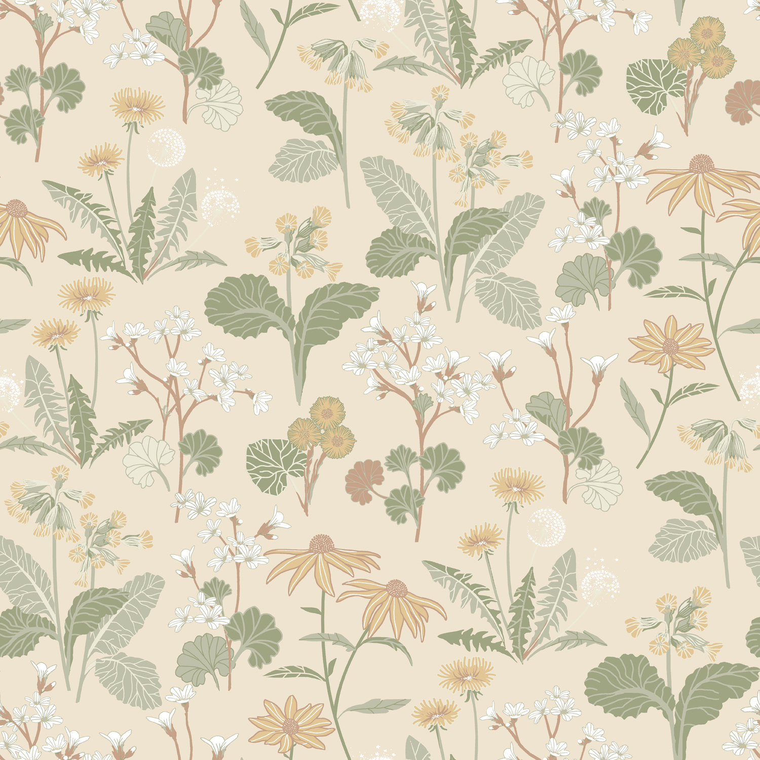 Dutch Wallcoverings Ortagard - Magdalena Yellow - Geel